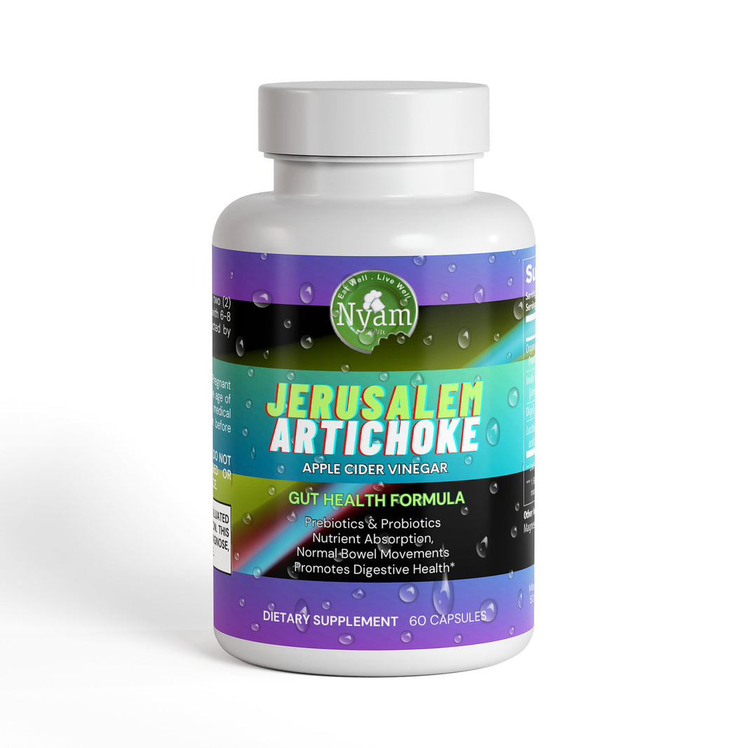 Jerusalem Artichoke & Apple Cider Gut Health Formula: Prebiotics, Probiotics & Enzymes for Optimal Digestion and Smooth Bowel Movements*