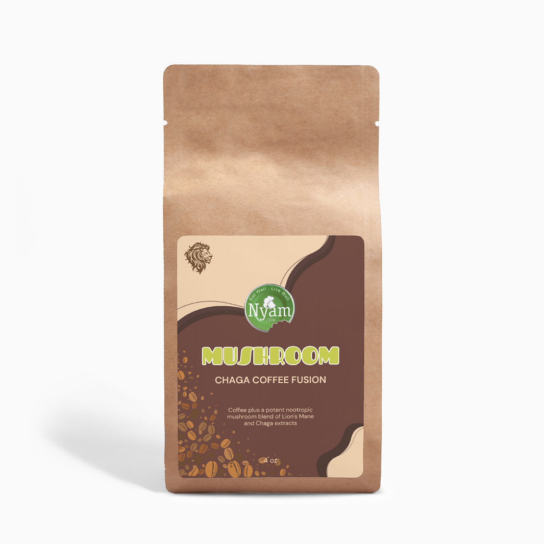 Mushroom Coffee Fusion: Lion’s Mane & Chaga for Focus & Immunity (4oz)