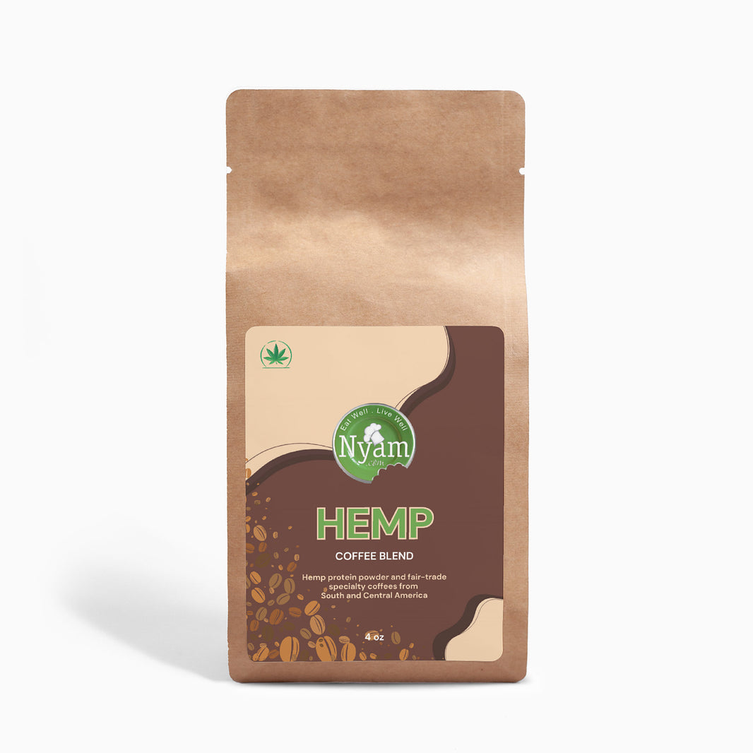 Mezcla de café de cáñamo - Tostado medio: sabor suave a nuez (4 oz).