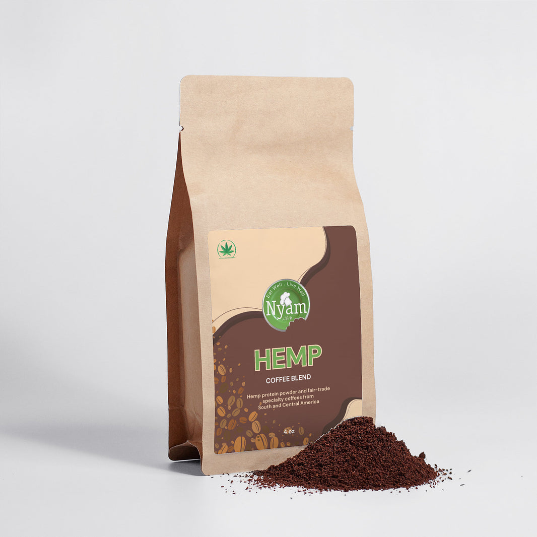 Mezcla de café de cáñamo - Tostado medio: sabor suave a nuez (4 oz).