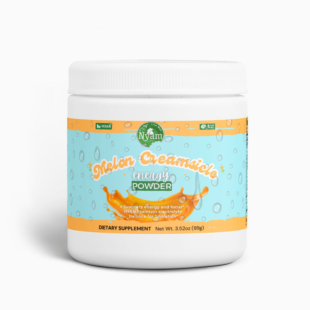 Melon Creamsicle Energy Powder: Refreshing Boost for Instant Vitality.