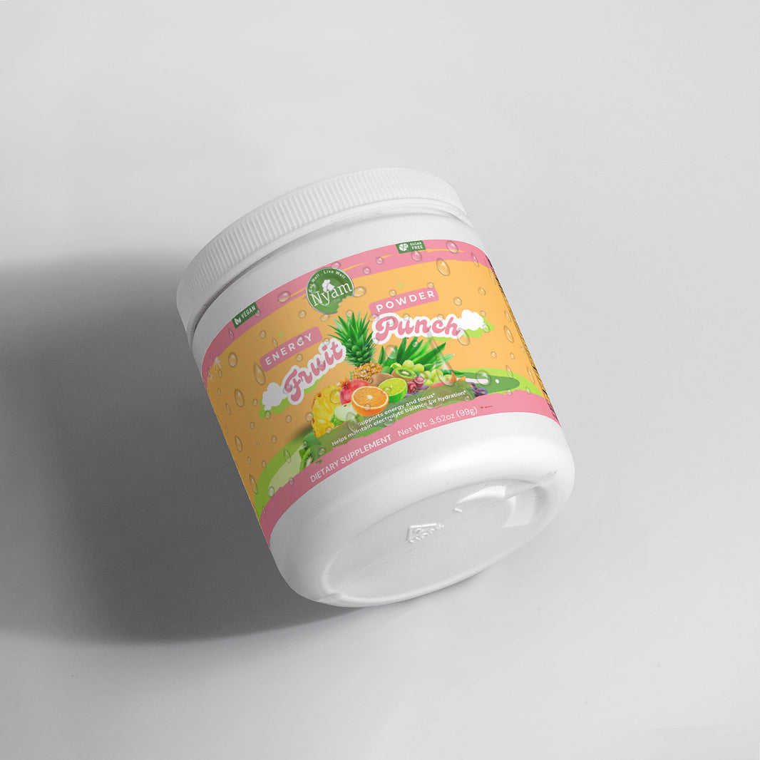 Ponche de frutas Tropical Sunshine: polvo energizante para un impulso brillante y sabroso.