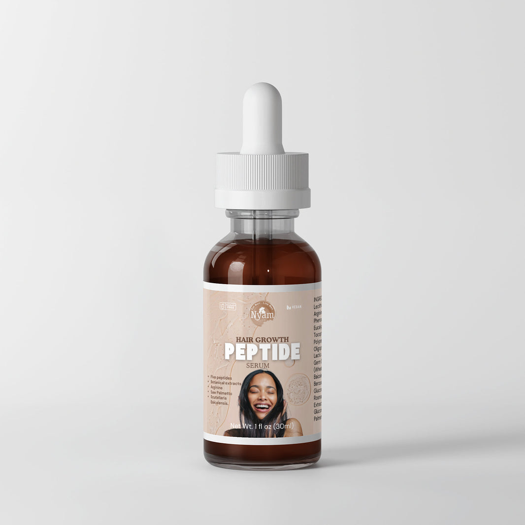 Peptide Hair Growth Serum – Grow, Strengthen, and Support Thicker Hair with Peptides, Arginine, Saw Palmetto, and Botanical Extracts.