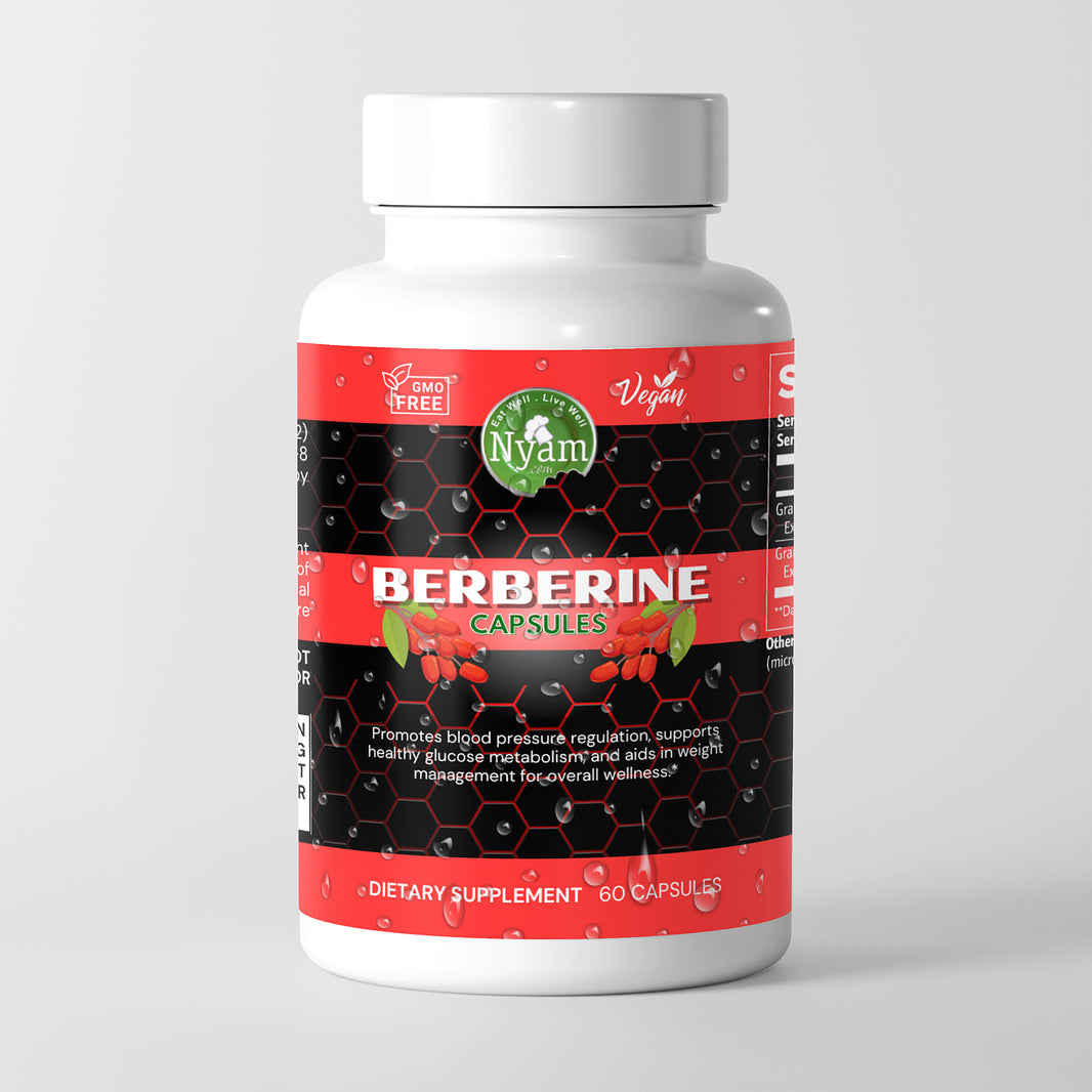 Berberine Capsules: Supports Blood Pressure Balance, Blood Sugar Regulation, Healthy Glucose Metabolism, Healthy Heart & Effective Weight Management.