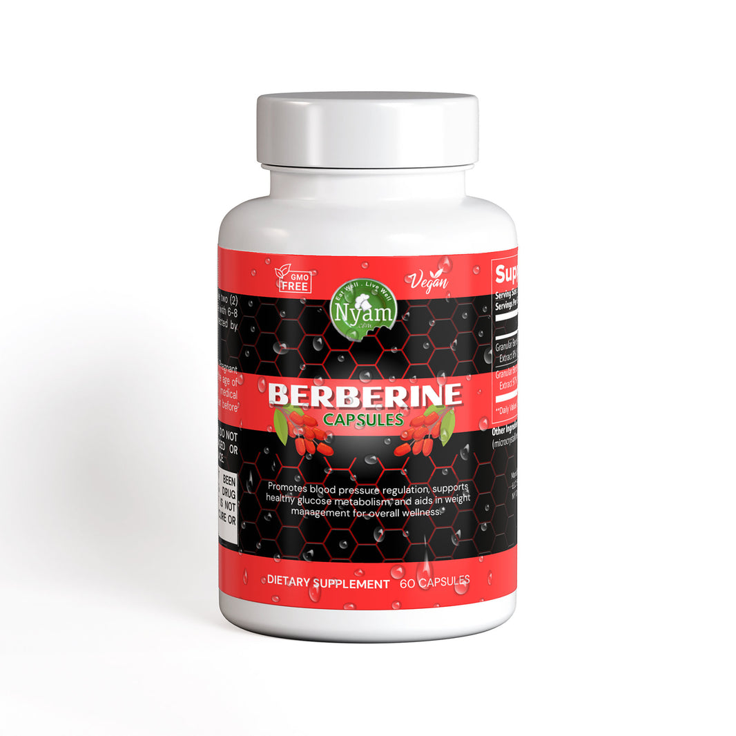 Berberine Capsules: Supports Blood Pressure Balance, Blood Sugar Regulation, Healthy Glucose Metabolism, Healthy Heart & Effective Weight Management.