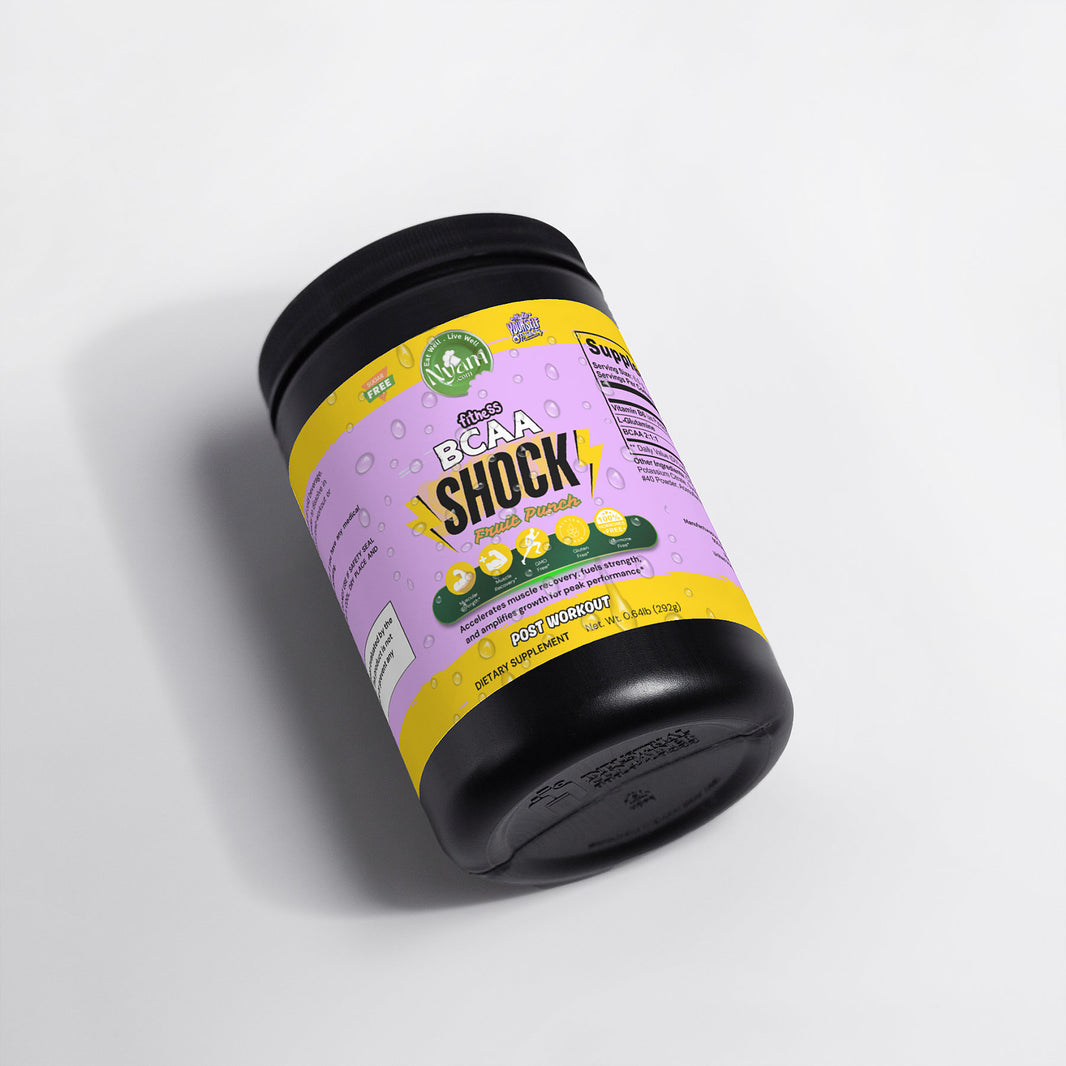 BCAA Shock Post-Workout Powder (Fruit Punch): Energize, Recover, and Build Strength.