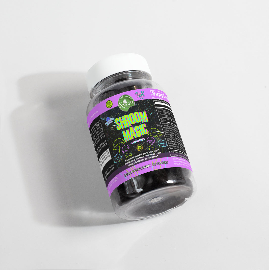 Shroom Magic (10): A powerful blend of the world’s top 10 mushrooms—crafted to fuel focus, boost energy, and elevate performance.