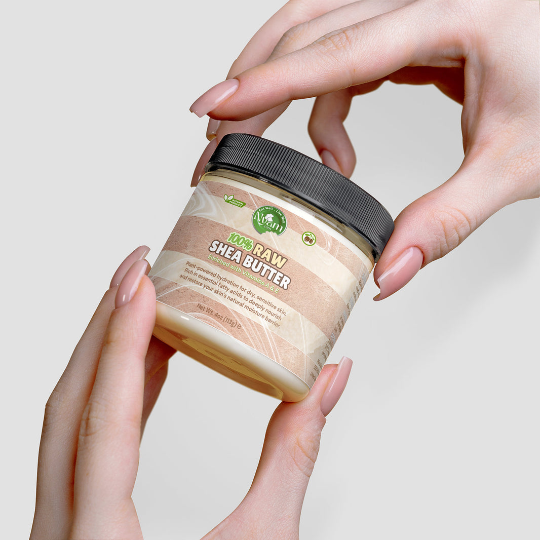 100% Raw Shea Butter – Deep Moisturization, Soothes & Protects with Vitamins A & E (Hair & Skin).